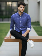 TerraDesi Charcoal Crosshatch Artisan Cotton Shirt