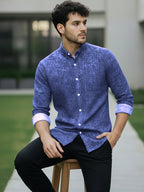 TerraDesi Charcoal Crosshatch Artisan Cotton Shirt