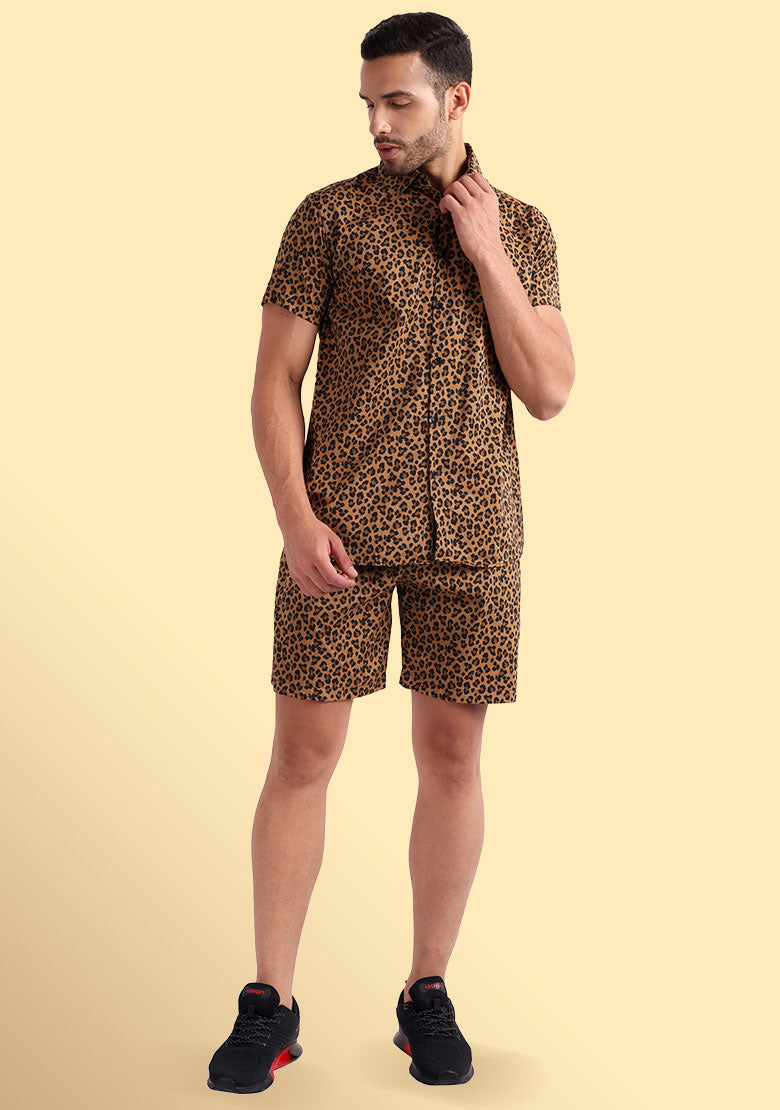 TerraDesi Savannah Prowl Leopard Print Viscose Co-Ord Set