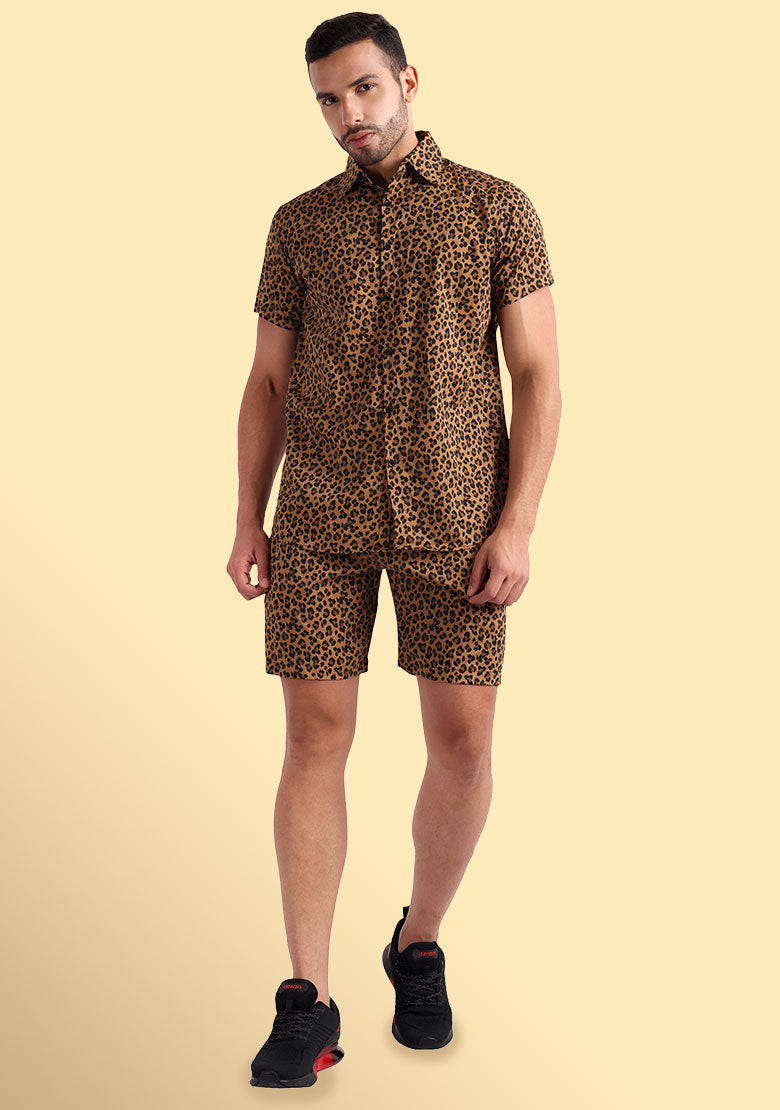 TerraDesi Savannah Prowl Leopard Print Viscose Co-Ord Set Secondary image