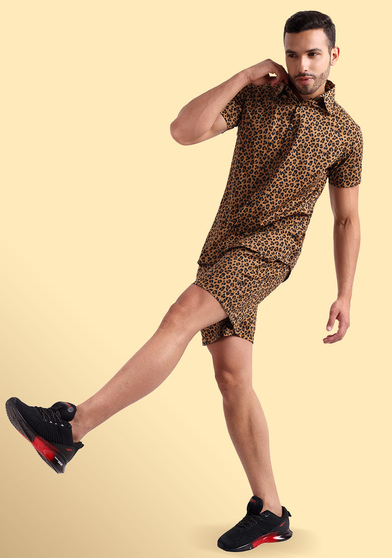 TerraDesi Savannah Prowl Leopard Print Viscose Co-Ord Set