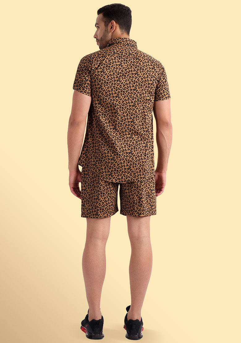 TerraDesi Savannah Prowl Leopard Print Viscose Co-Ord Set