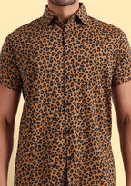 TerraDesi Wild Tan Leopard Print Shirt – Bold Statement Casual Wear