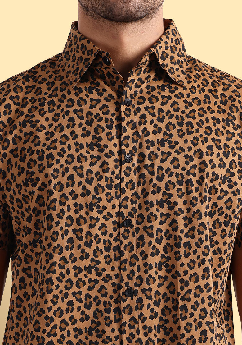 TerraDesi Savannah Prowl Leopard Print Viscose Co-Ord Set