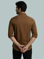 TerraDesi Men's Solid Cotton Short Kurta | Casual Full Sleeve Regular Fit (SE89)