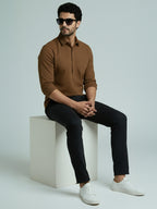 TerraDesi Men's Solid Cotton Short Kurta | Casual Full Sleeve Regular Fit (SE89)