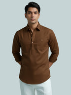 TerraDesi Breathable Cotton Short Kurta – Timeless Men's Style (SE83)