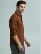TerraDesi Onyx Midnight Solid Cotton Short Kurta