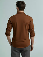 TerraDesi Onyx Midnight Solid Cotton Short Kurta