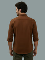 TerraDesi Onyx Stealth Solid Cotton Blend Formal Shirt