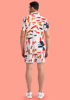 TerraDesi Abstract Horizon Multicolour Viscose Co-Ord Set