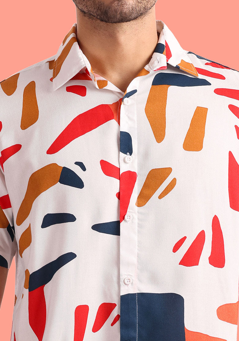 TerraDesi Abstract Horizon Multicolour Viscose Co-Ord Set
