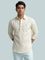 TerraDesi Breathable Cotton Short Kurta – Timeless Men's Style (SE83)