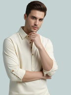 TerraDesi Onyx Midnight Solid Cotton Short Kurta