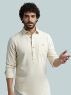 TerraDesi Modern Cotton Kurta for Men – Casual Ethnic Essential (SE86)
