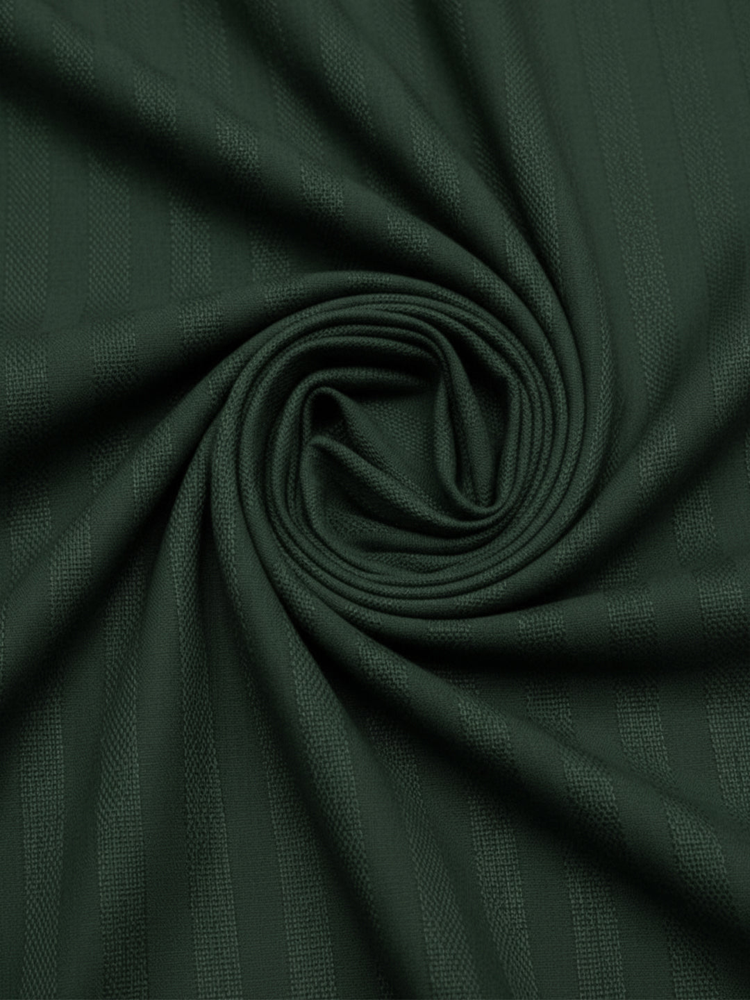 TerraDesi Men's Dark Green Vertical Stripe Cotton Short Kurta