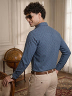 TerraDesi Urban Crest Printed Cotton Shirt for Men
