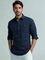 TerraDesi Men's Premium Cotton Short Kurta – Modern Ethnic Essential (SE82)