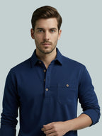 TerraDesi Men's Solid Cotton Short Kurta – Smart Everyday Style (SE88)
