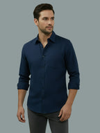 TerraDesi Saffron Ember Solid Cotton Formal Shirt