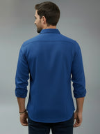 TerraDesi Alabaster Peak Solid Cotton Blend Formal Shirt