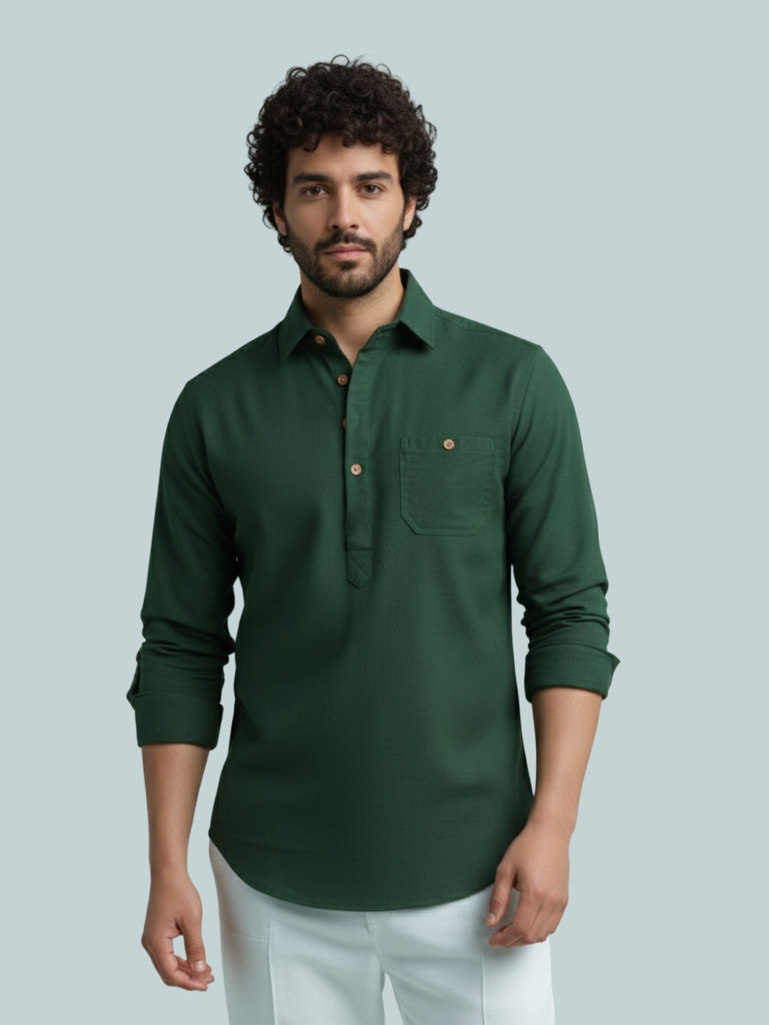 TerraDesi Modern Cotton Kurta for Men – Casual Ethnic Essential (SE86)