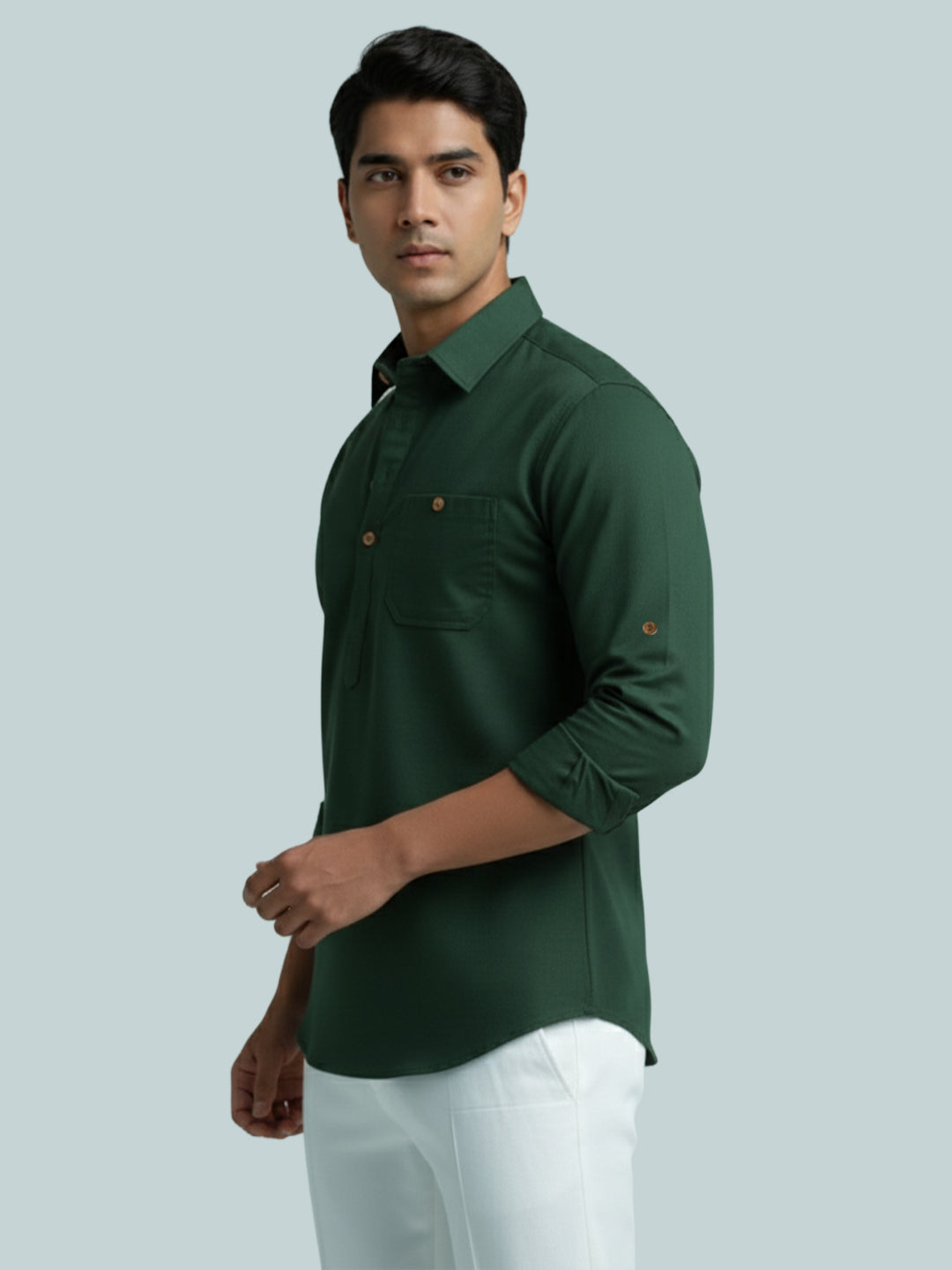TerraDesi Breathable Cotton Short Kurta – Timeless Men's Style (SE83)