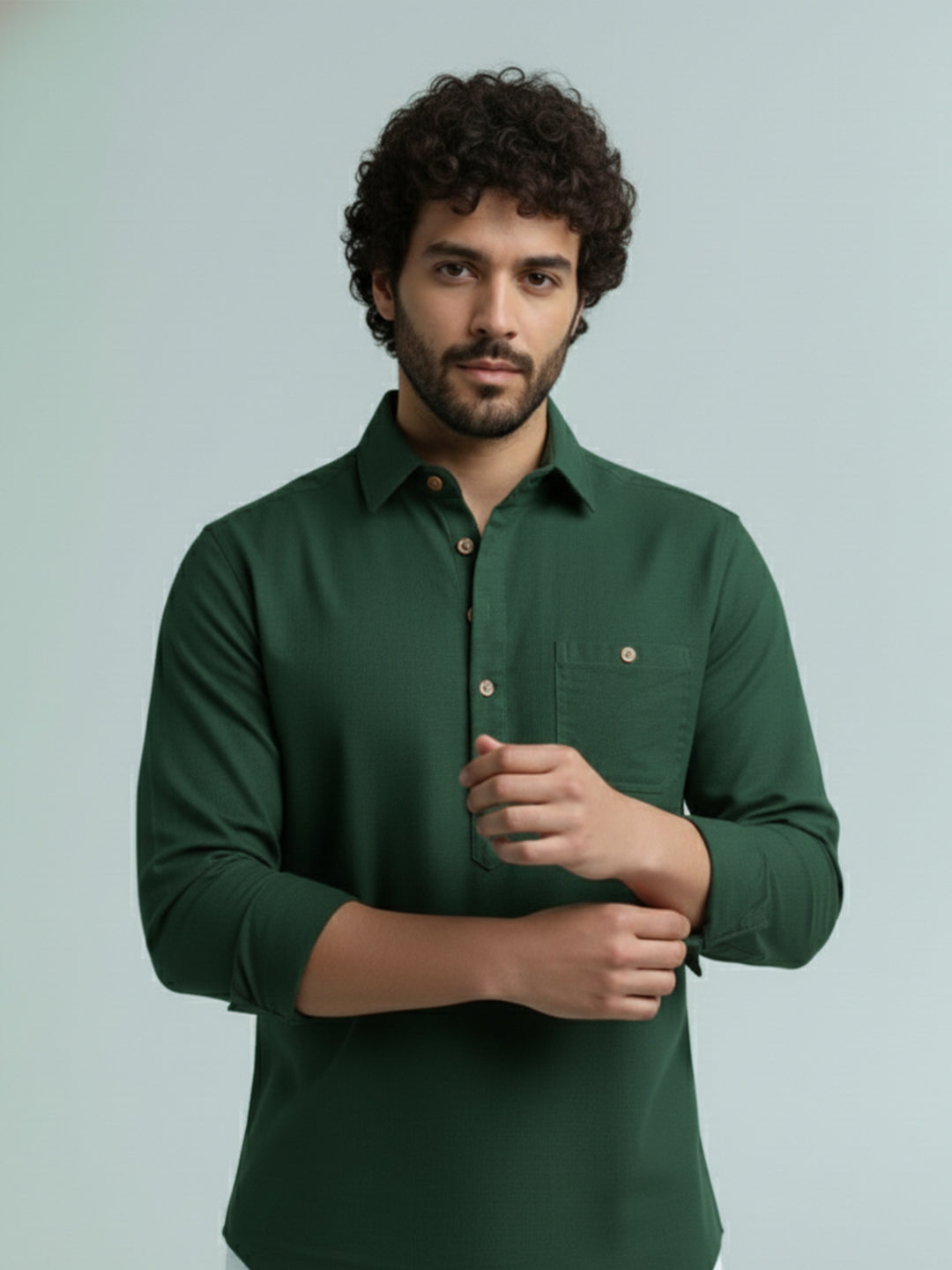 TerraDesi Modern Cotton Kurta for Men – Casual Ethnic Essential (SE86)