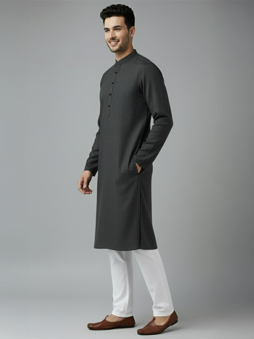 TerraDesi Midnight Classic Cotton Kurta Pajama Set