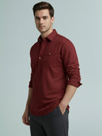 TerraDesi Onyx Midnight Solid Cotton Short Kurta