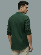 TerraDesi Men's Casual Regular Fit Full Sleeve Pocket Contrast Kurta (SE119)
