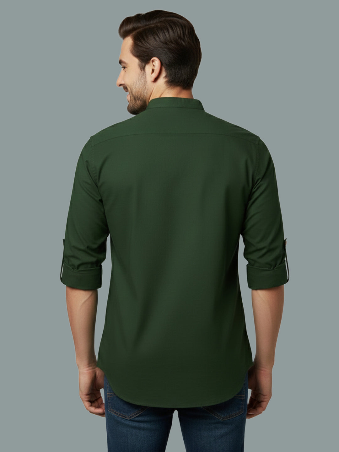 TerraDesi Men's Regular Fit Cotton Mandarin Collar Kurta (SE120)
