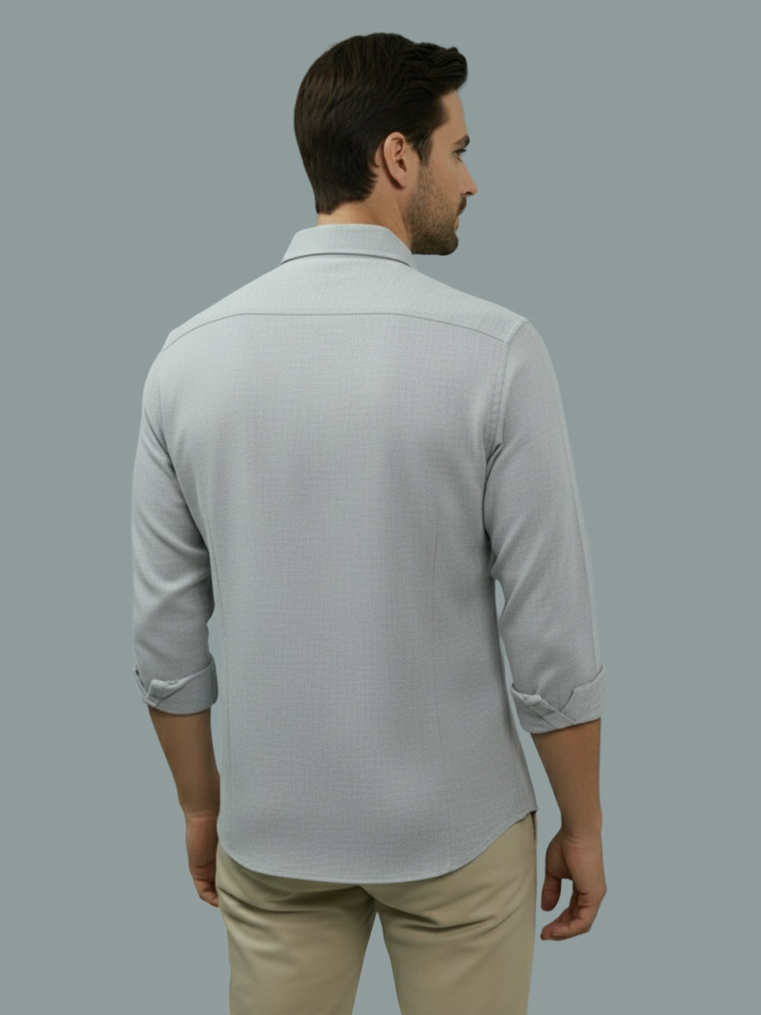 TerraDesi Saffron Ember Solid Cotton Formal Shirt