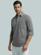 TerraDesi Men's Solid Cotton Short Kurta – Smart Everyday Style (SE88)