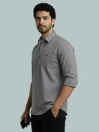 TerraDesi Men's Solid Cotton Short Kurta | Casual Full Sleeve Regular Fit (SE89)
