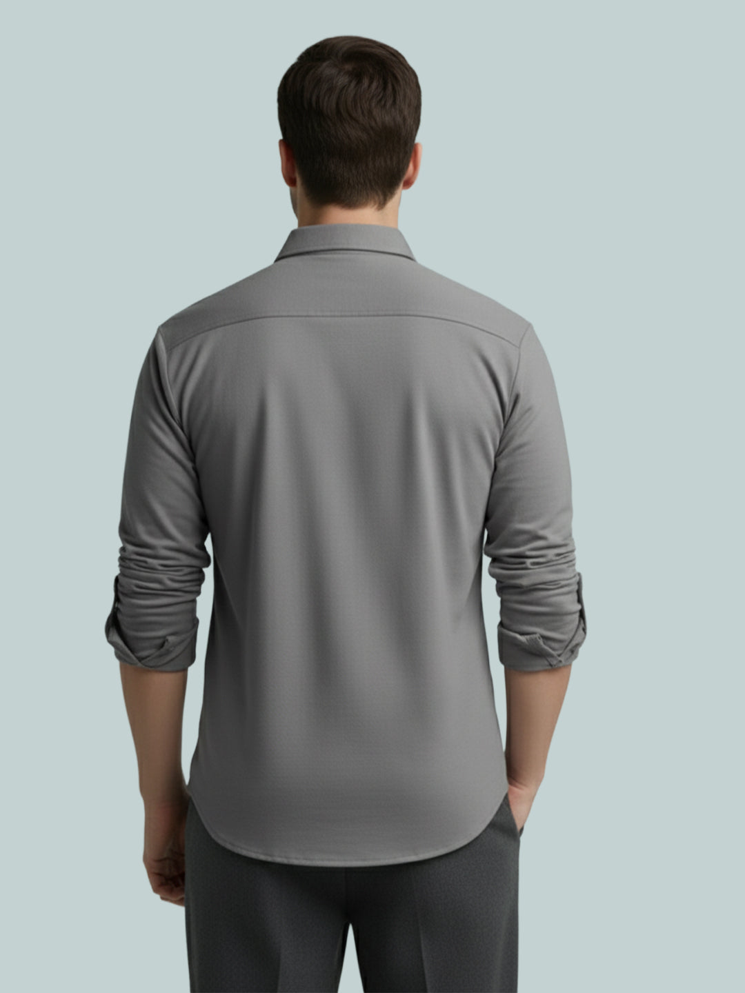 TerraDesi Onyx Midnight Solid Cotton Short Kurta