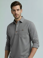 TerraDesi Men's Solid Cotton Short Kurta – Smart Everyday Style (SE88)
