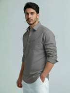 TerraDesi Men's Premium Cotton Short Kurta – Modern Ethnic Essential (SE82)