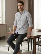 TerraDesi Men’s Essential Solid Cotton Blend Shirt