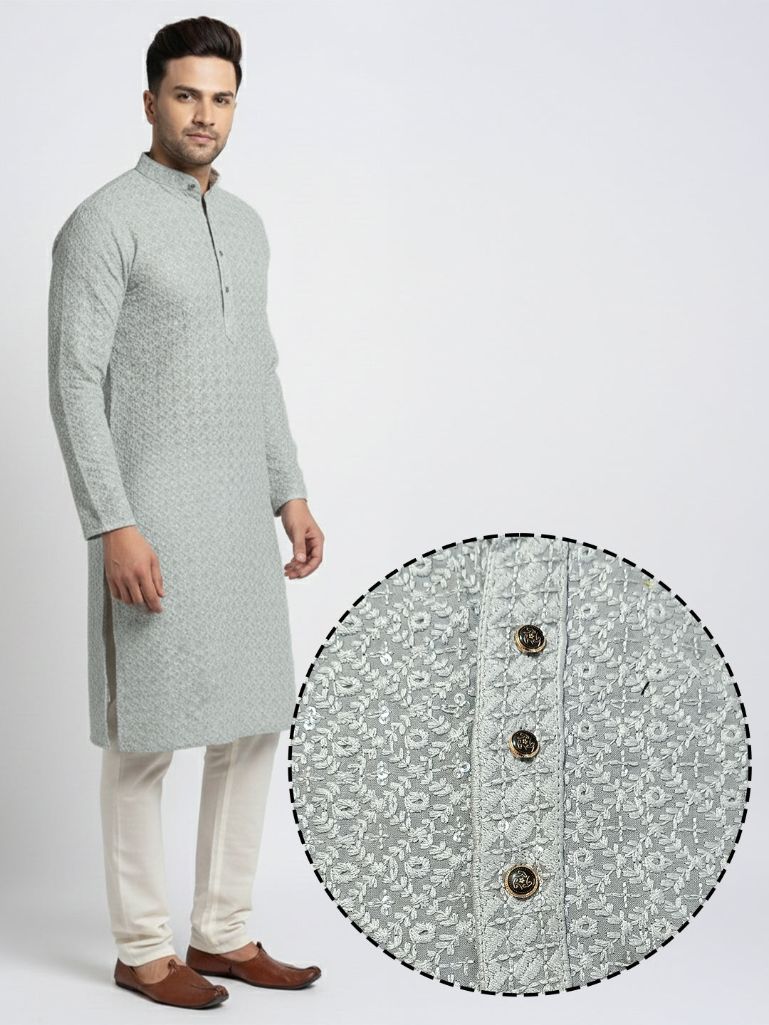 NoirVansh Luxe Sequin Kurta | TerraDesi Black Festive Statement Kurta