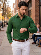TerraDesi Urban Crest Printed Cotton Shirt for Men