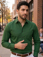 TerraDesi Urban Crest Printed Cotton Shirt for Men