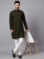 TerraDesi Regal Ruby Chikankari Sequined Triangle Embroidered Kurta Pajama Set
