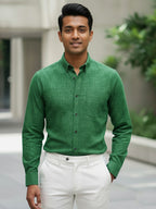 TerraDesi Charcoal Crosshatch Artisan Cotton Shirt