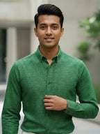 TerraDesi Charcoal Crosshatch Artisan Cotton Shirt