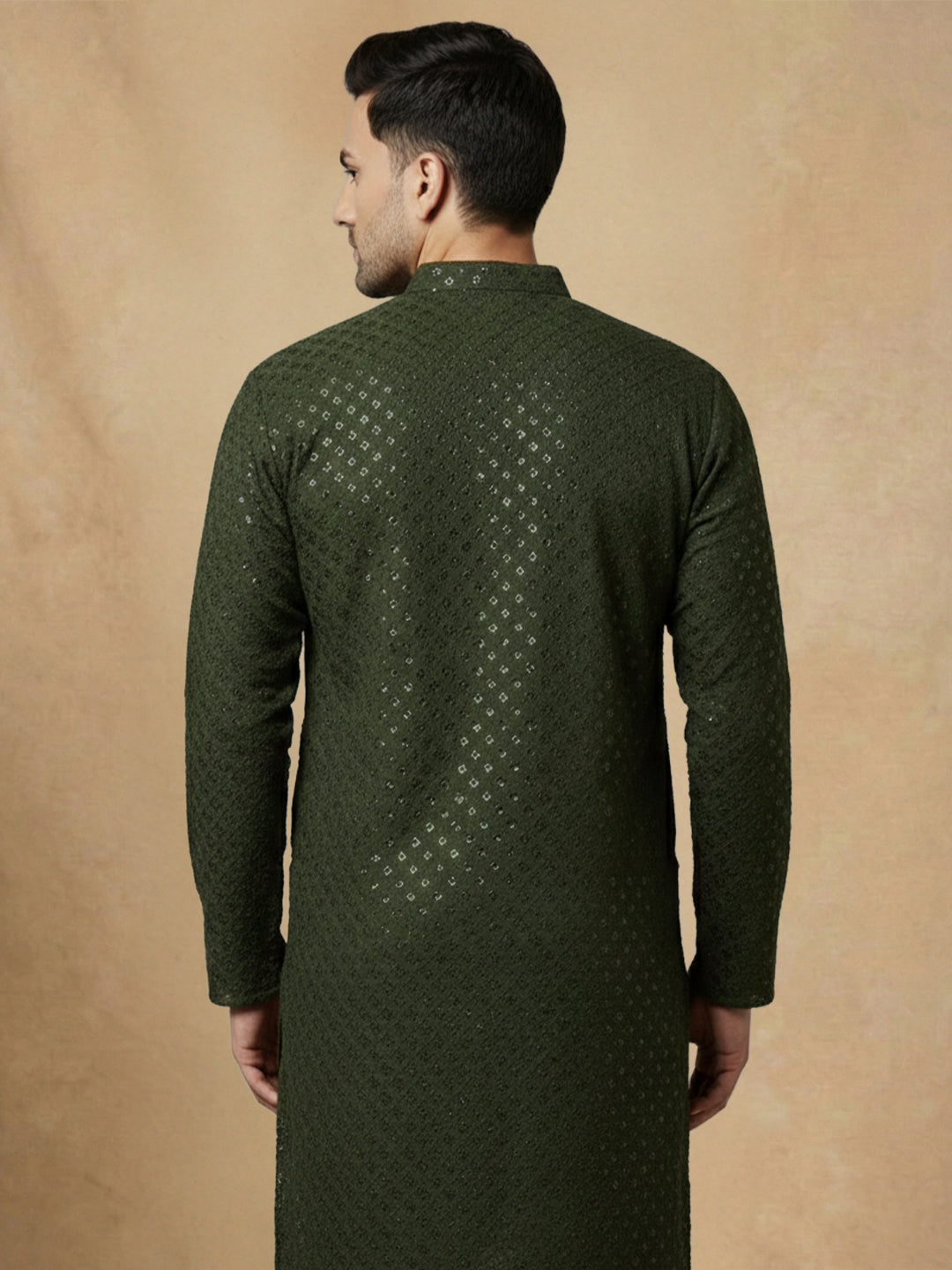 NoirVansh Luxe Sequin Kurta | TerraDesi Black Festive Statement Kurta