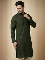 NoirVansh Luxe Sequin Kurta | TerraDesi Black Festive Statement Kurta