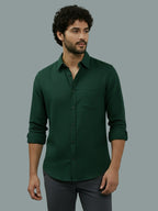 TerraDesi Ruby Regal Solid Cotton Blend Formal Shirt