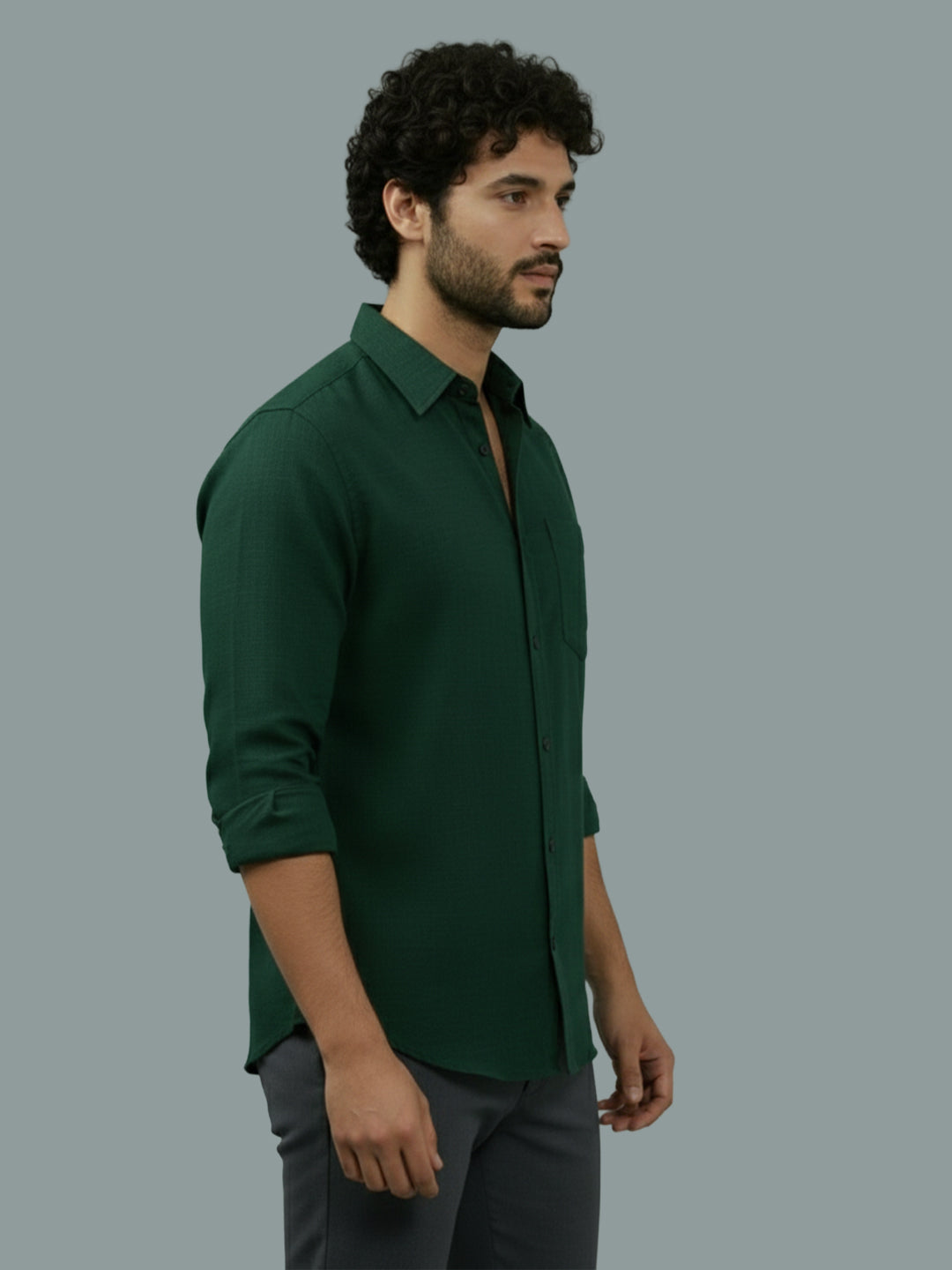 TerraDesi Ruby Regal Solid Cotton Blend Formal Shirt