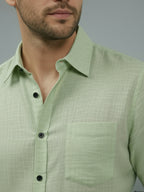 TerraDesi Saffron Ember Solid Cotton Formal Shirt